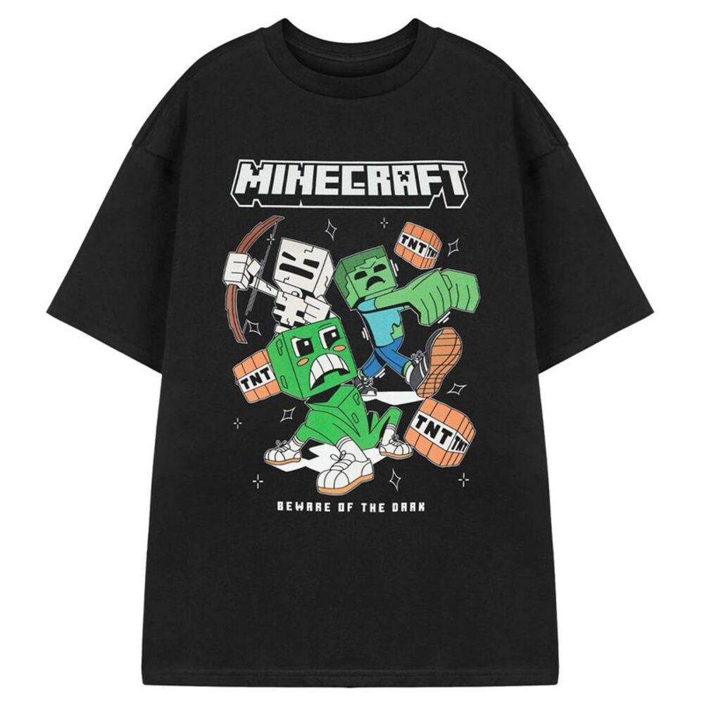 Minecraft Mens Tnt Short-Sleeved T-Shirt / Black